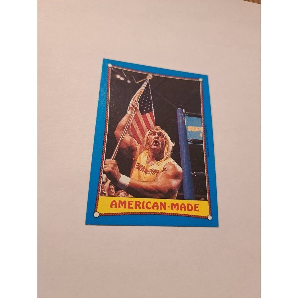 1987 Topps WWF Hulk Hogan #35 American Made Wrestling Trading Card Vintage